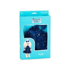 Tylové šaty s hvězdičkami a mašlí pro pejska Lucky Doggy - Sky Full of Stars