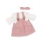 Růžové šatičky s tričkem a mašlí pro pejska Lucky Doggy - Stylish Vacation