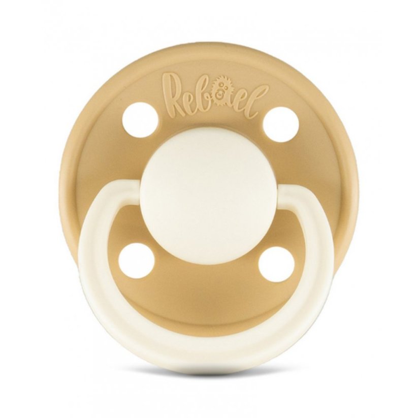 Dudlíky Rebael z přírodního kaučuku 2 ks - Dusty Pearly Mouse/Frosty Pearly Lion - 0-6 měsíců (velikost 1)