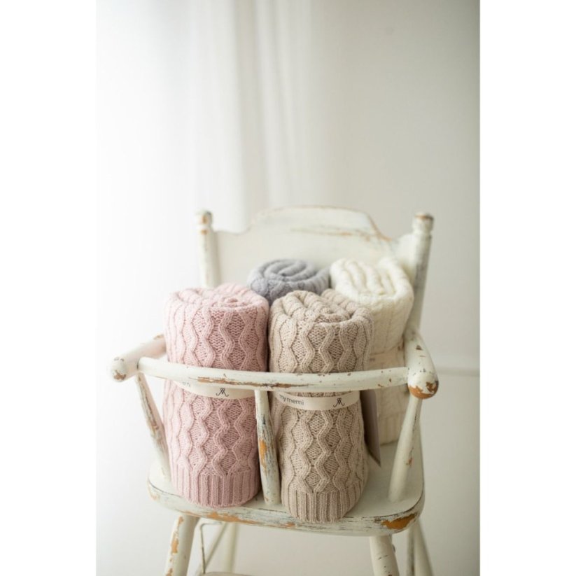 Deka ze 100% merino vlny My Memi - Vines Collection - Cream