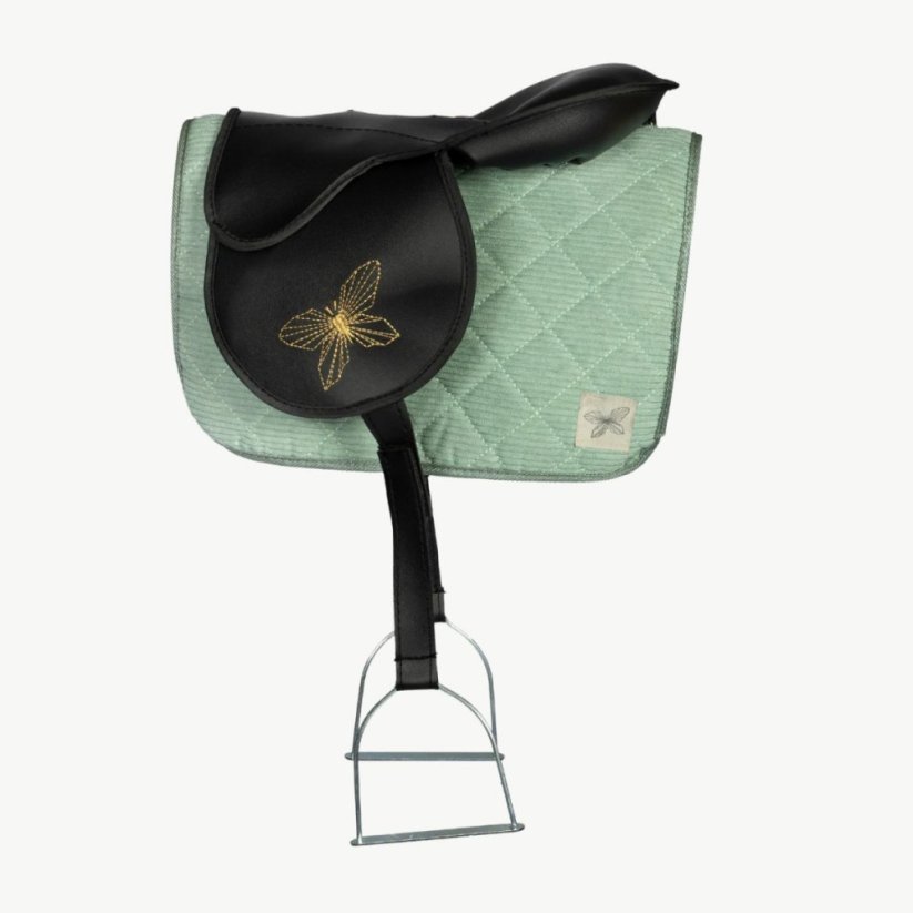 Čabraka s dekou na sedlo pro hobby horse koníka By Astrup - Green