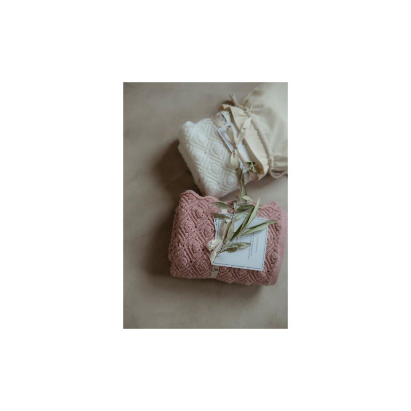 Deka ze 100% merino vlny My Memi - Vines Collection - Cream