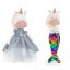 Látkový jednorožec s extra ploutví 30 cm Orange Toys - Daphne The Unicorn - Light Blue Dress / Mermaid tail