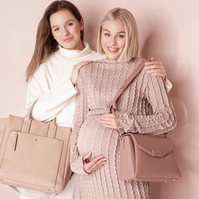 Kabelka a organizér na kočárek 2v1 Joissy MIDI - Mauve rose