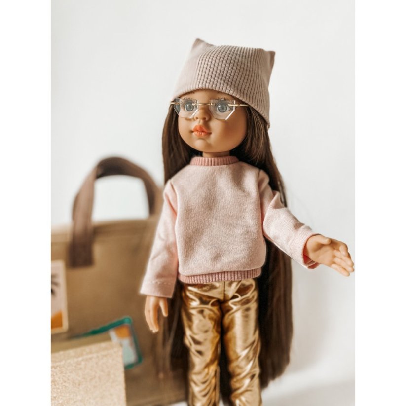 Set oblečení pro panenku Paola Reina a Minikane 32 cm By Loli - Sporty - Pink & Gold
