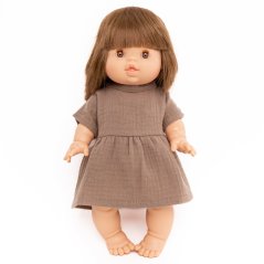 Šaty pro panenku 34 cm By Loli - Boho - Muslin Latte