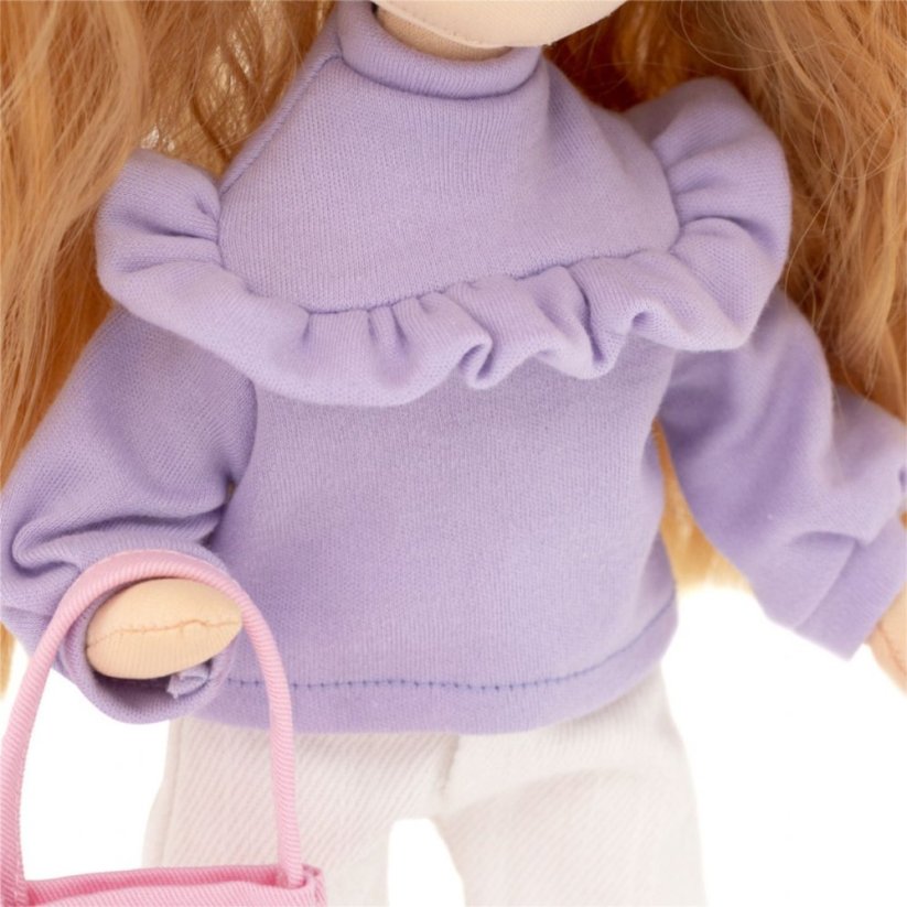 Látková panenka Orange Toys - Sweet Sisters Sunny - Purple Sweater