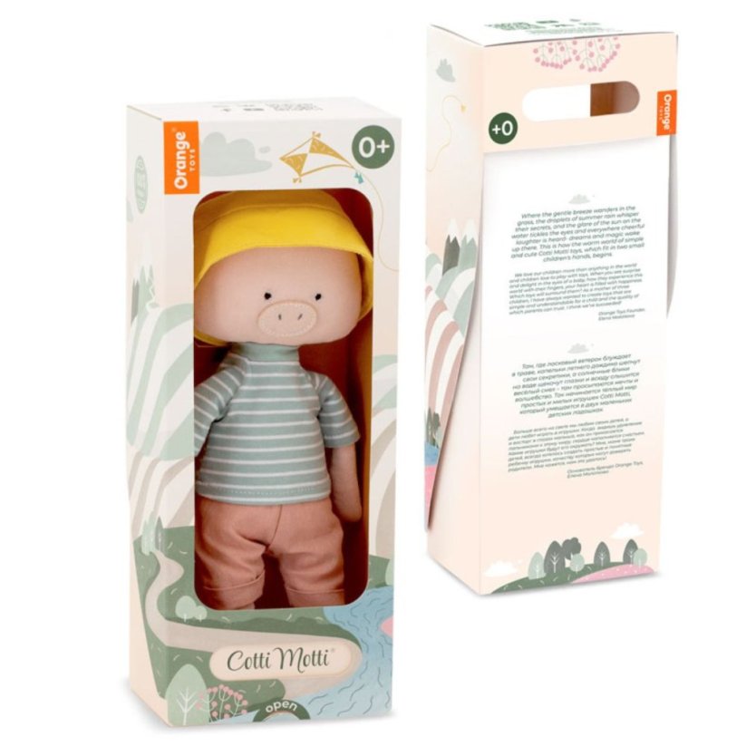 Látkové prasátko 30 cm Cotti Motti Orange Toys - Nicky in Pink jacket