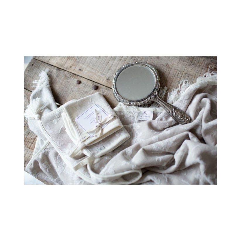 Dětská luxusní osuška s kapucí My Memi - Boho Dots - Cream