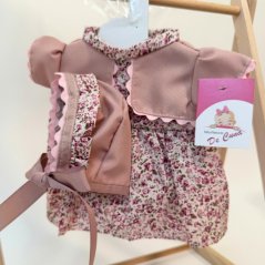 Oblečení pro opičku o velikosti 36cm De Cuna - Flower set