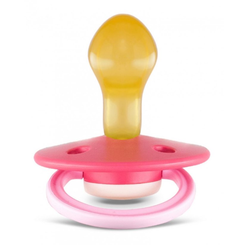 Dudlík Rebael z přírodního kaučuku 1 ks - Hot Pearly Flamingo - 0-6 měsíců (velikost 1)