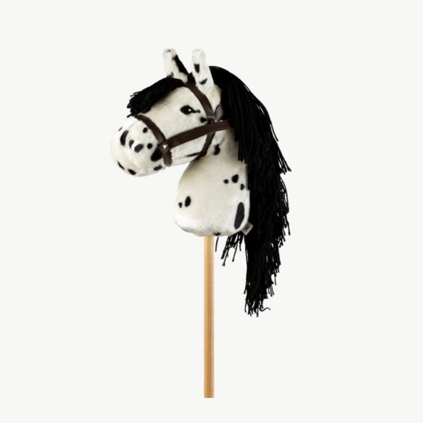 Hobby koník na tyči By Astrup - Hobby Horse White Spotted