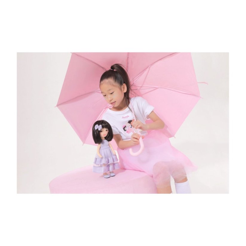 Látková panenka Orange Toys - Sweet sisters Tina - Pink Tracksuit