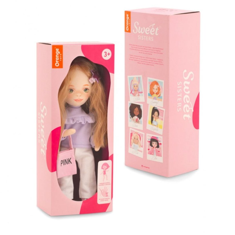 Látková panenka Orange Toys - Sweet Sisters Sunny - Purple Sweater