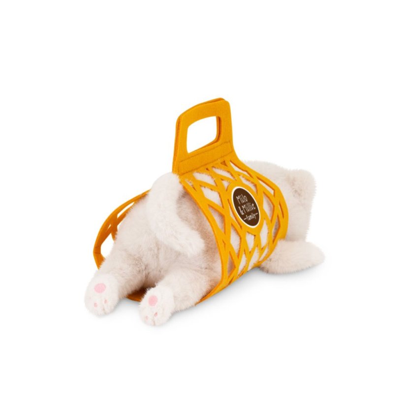 Plyšová ležící kočička v plstěném vaku Orange Toys 35 cm - Milo the White Cat