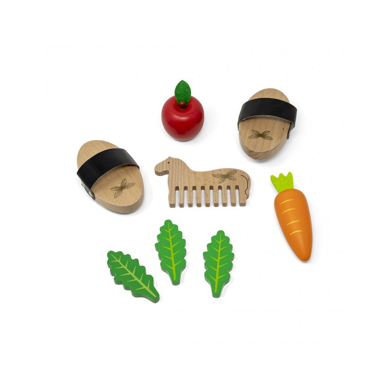 Dřevěný set pro krmení a péči o koně By Astrup - Hobby Horse