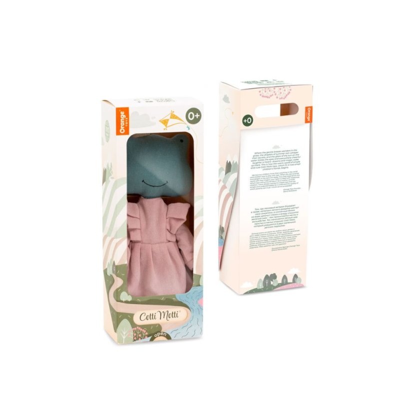 Látková žabka 30 cm Cotti Motti Orange Toys - Fiona The Frog Pink