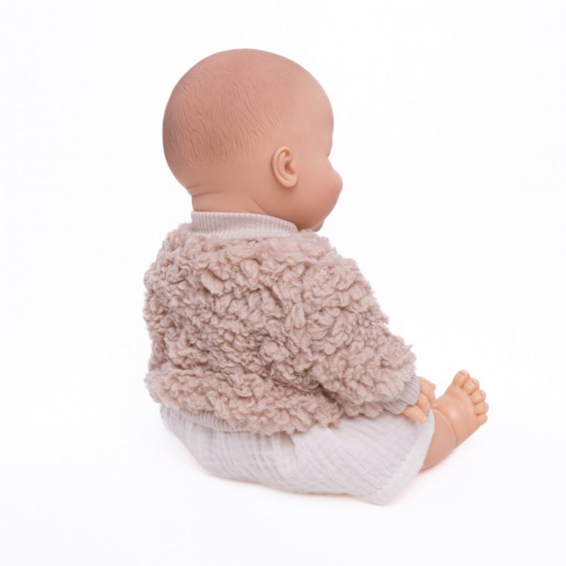 Mikina pro panenku 34 cm By Loli - Warm - Furry lamb latte