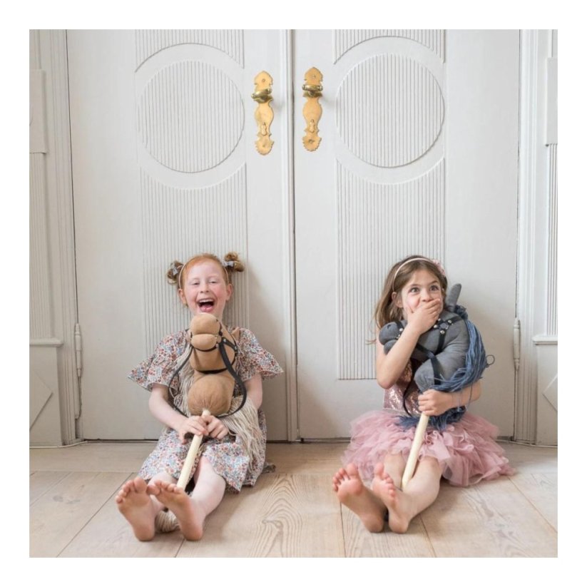 Hobby koník na tyči s ocasem By Astrup - Hobby Horse Beige