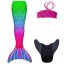 Kostým mořské panny Kuaki Mermaids - ocas, monofin ploutev a vrchní díl plavek - set 3 ks - Capri - XXS 5-6 let