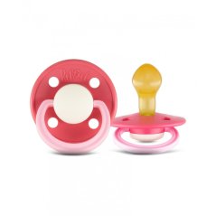 Dudlík Rebael z přírodního kaučuku 1 ks - Hot Pearly Flamingo - 0-6 měsíců (velikost 1)