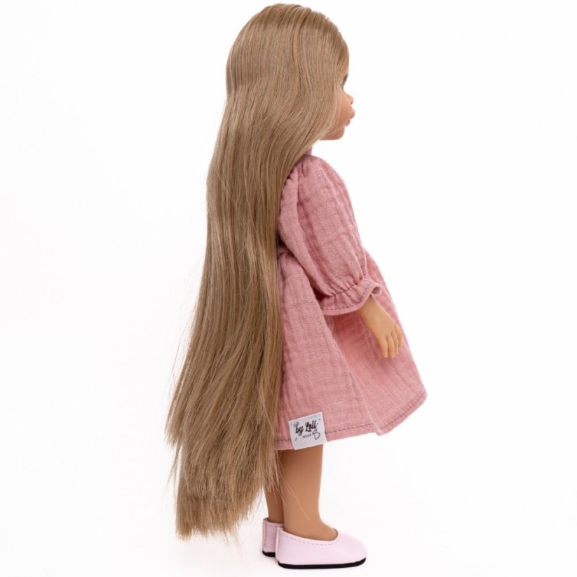 Šaty pro panenku Paola Reina a Minikane 32 cm By Loli - Romantic - Old pink
