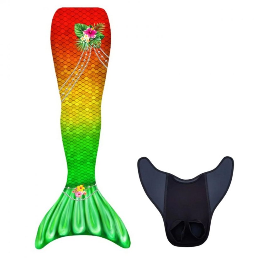 Kostým mořské panny Kuaki Mermaids - Mořský ocas a monofin ploutev - Aloha - L 12-15 let