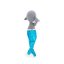 Látková slonička s ploutví 30 cm Cotti Motti Orange Toys - Alice Mermaid tail