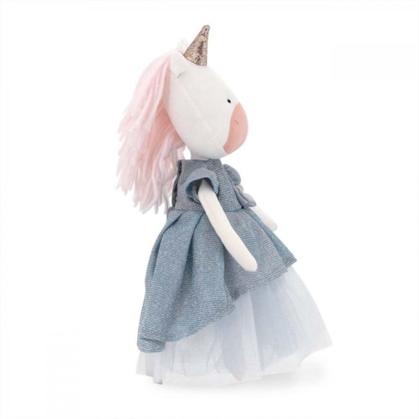 Látkový jednorožec s extra ploutví 30 cm Orange Toys - Daphne The Unicorn - Light Blue Dress / Mermaid tail