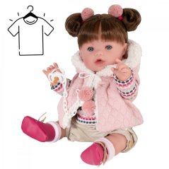 Oblečení pro panenku o velikosti 45cm De Cuna - Pink and beige set