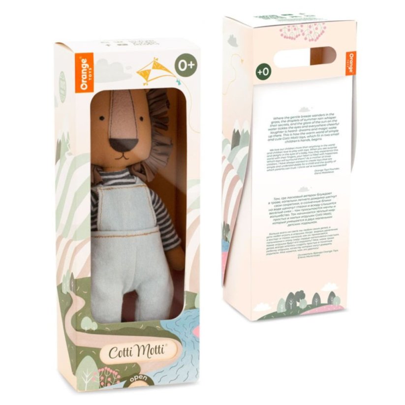 Látkový lvíček 30 cm Cotti Motti Orange Toys - Simon
