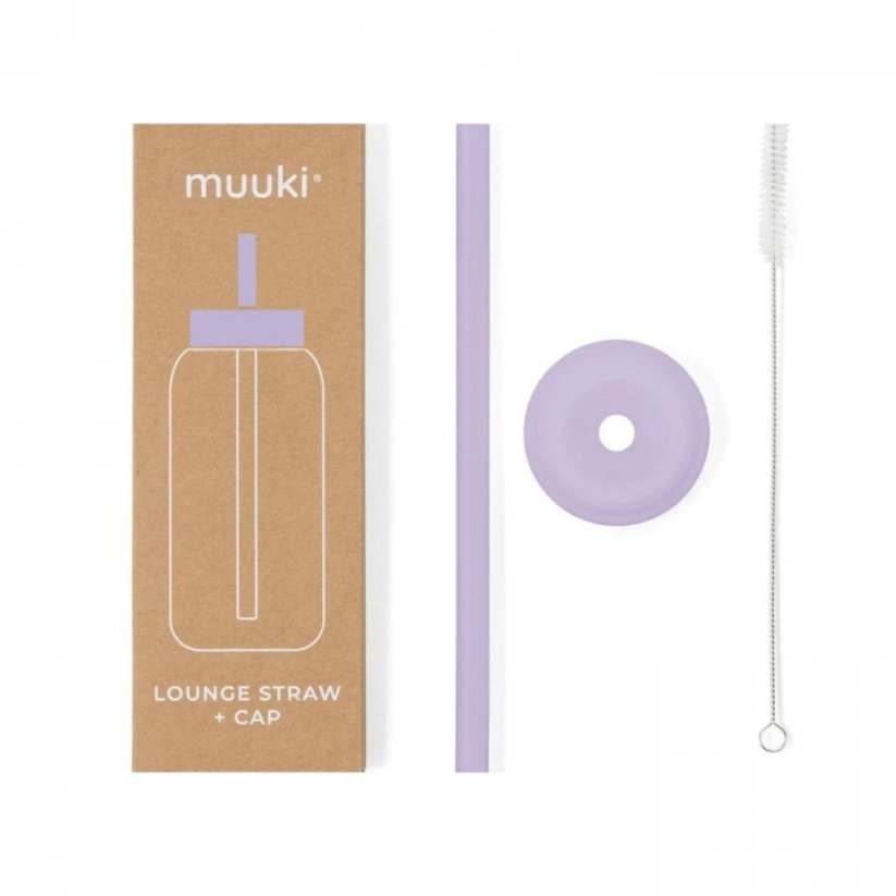 Brčko a víčko pro lahev Muuki 720 ml - Pastel Lilac
