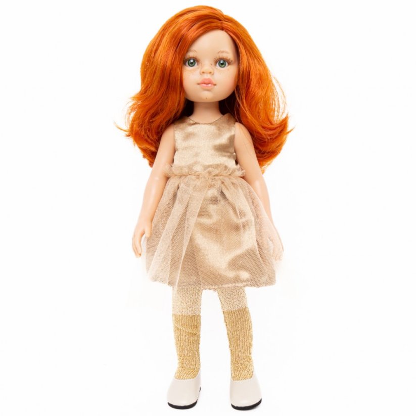 Šaty pro panenku Paola Reina a Minikane 32 cm By Loli - Glossy gold