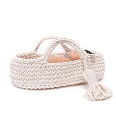 Pletený košík pro panenku By Loli - Natural 38 cm