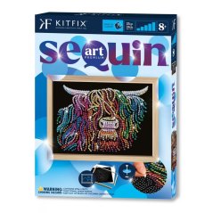 Třpytivá sada Sequin art horská kráva Kitfix - Blue premium 8+