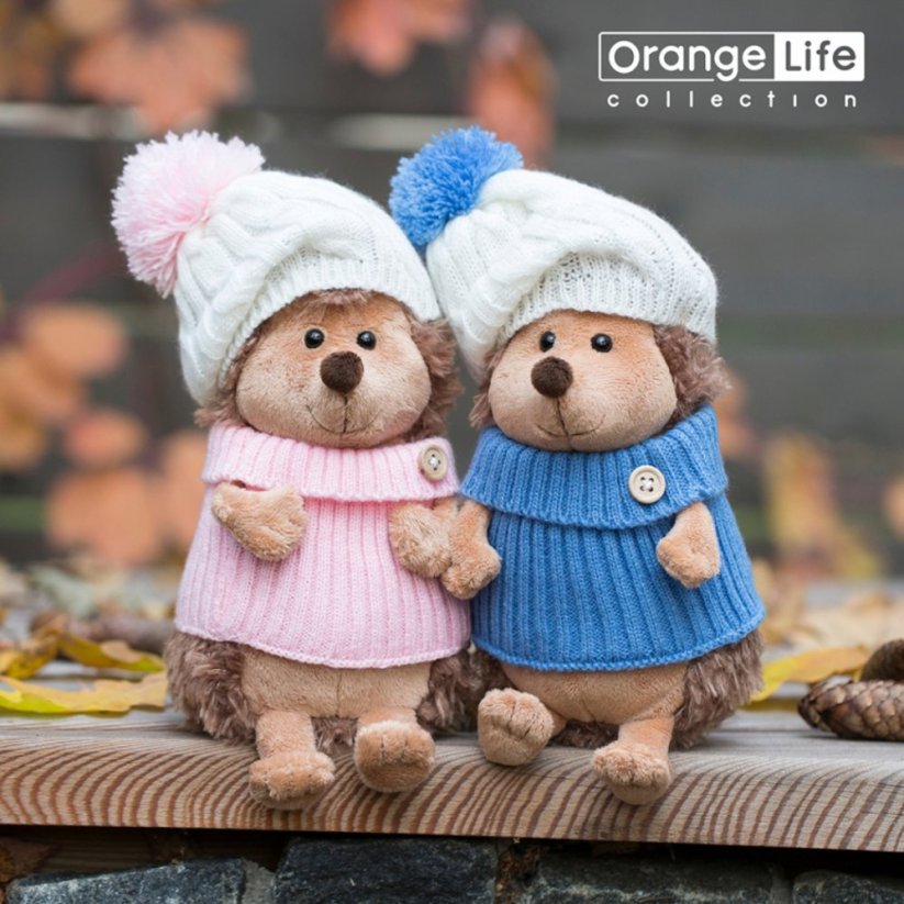 Plyšový ježek Orange toys 18 cm - Hedgehog in white hat