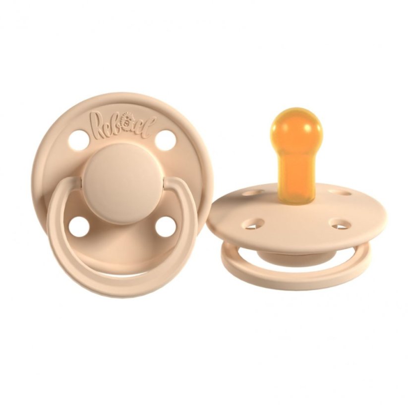 Dudlíky Rebael z přírodního kaučuku 2 ks - Dusty Pearly Mouse/Frosty Pearly Lion - 0-6 měsíců (velikost 1)
