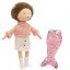 Látkový ježek s extra ploutví 30 cm Cotti Motti Orange Toys - Henry / Mermaid tail