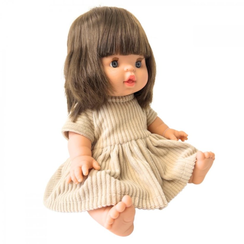 Šaty pro panenku 34 cm By Loli - Boho - Corduroy latte
