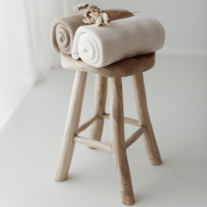 Bambusová deka My Memi - Light Beige fir