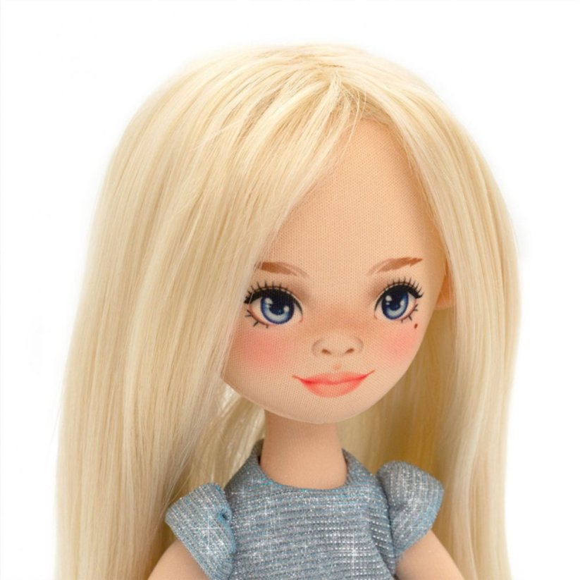 Látková panenka Orange Toys - Sweet Sisters Mia - Light Blue Dress