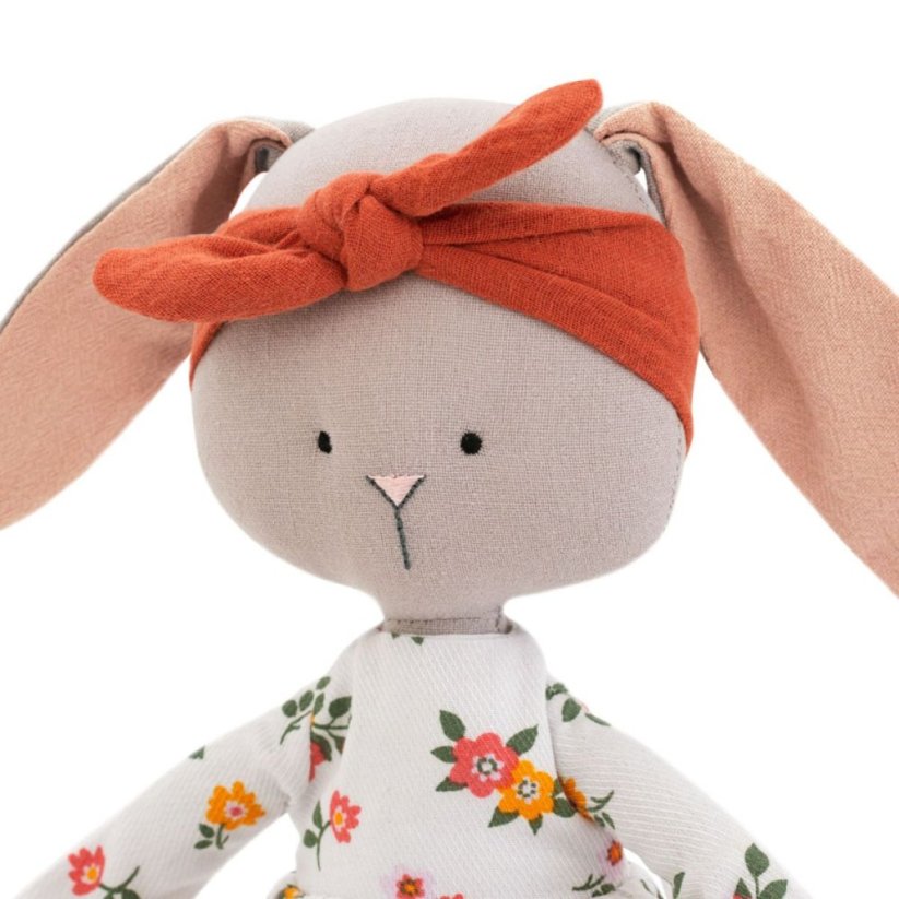 Látkový zajíček 29 cm Orange Toys - Lucy The Bunny - Flower Dress
