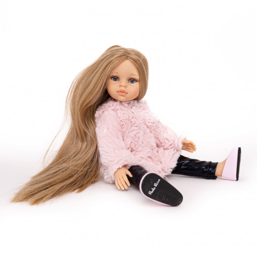 Kabátek s kapucí pro panenku Paola Reina a Minikane 32 cm By Loli - Pink Fluffy