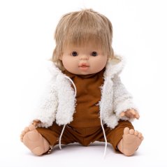 Beránkový kabátek pro panenku 34 cm By Loli - Cozy - Cream