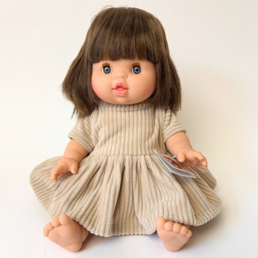 Šaty pro panenku 34 cm By Loli - Boho - Corduroy latte