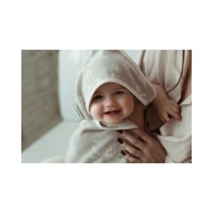 Dětská luxusní osuška s kapucí My Memi - Boho Leaves - Beige