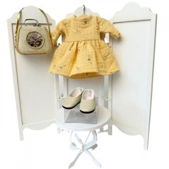 Šaty, kabelka a boty pro panenku Paola Reina a Minikane 32 cm By Loli - Set Teddy bear
