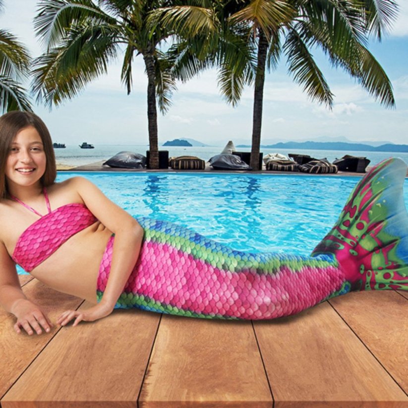 Kostým mořské panny Kuaki Mermaids - Mořský ocas a monofin ploutev - Bali - XXS 5-6 let