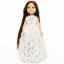 Šaty pro panenku Paola Reina a Minikane 32 cm By Loli - Flowerly white - Glitter
