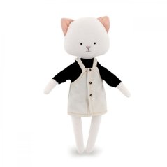 Látková kočička 29 cm Orange Toys - Christy The Cat - Denim Sundress